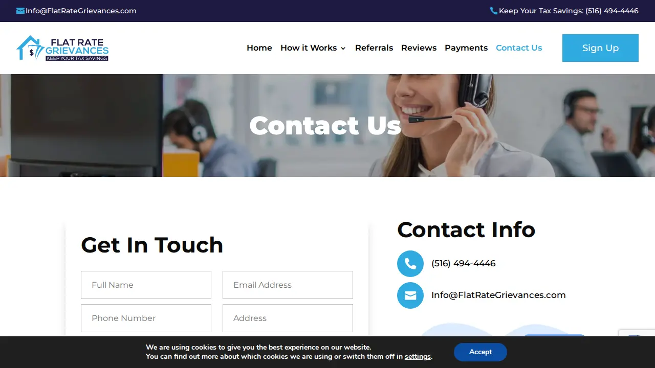 Flat Rate Grievances page