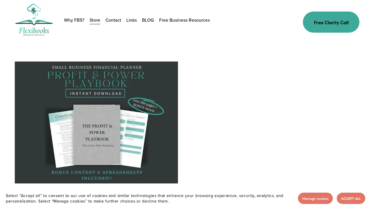 Flexibooks Business Services page