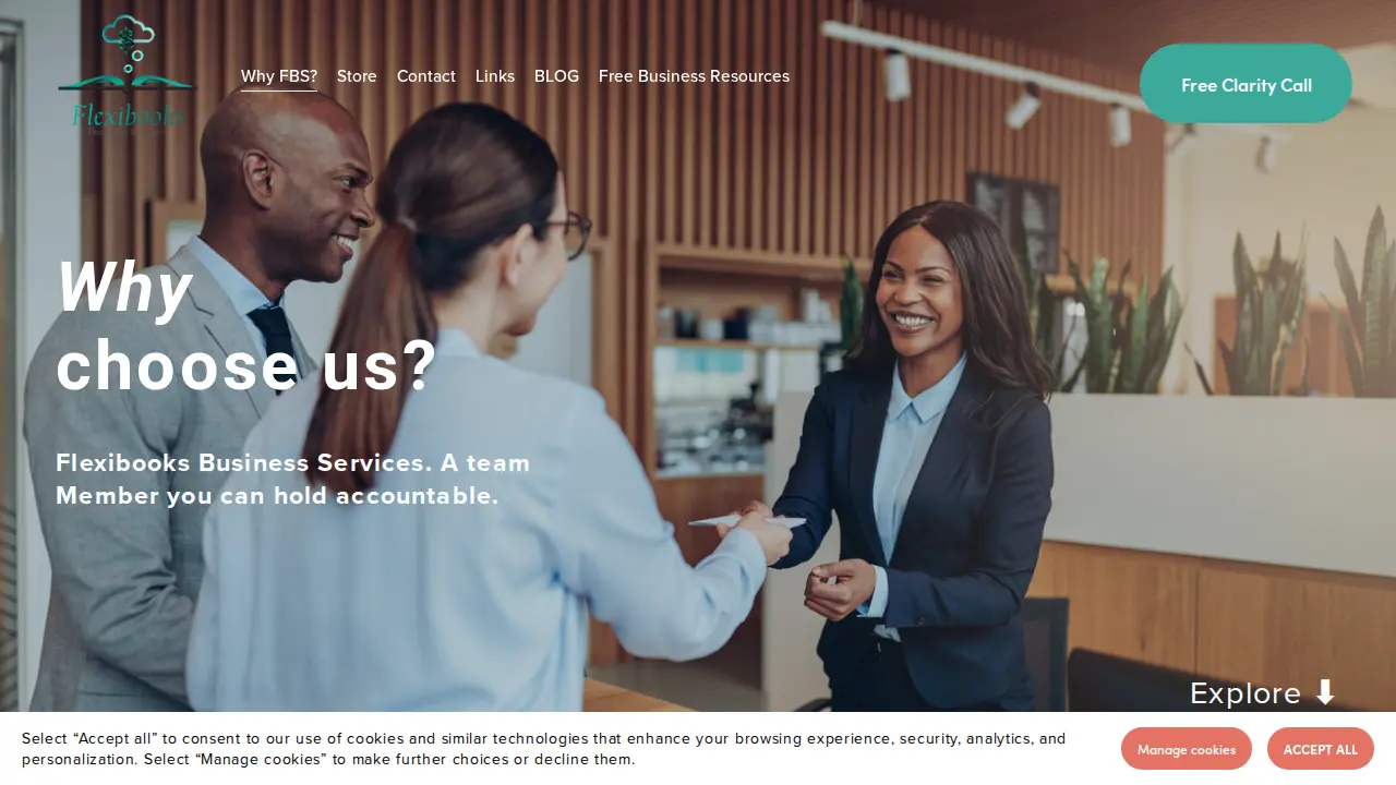 Flexibooks Business Services page