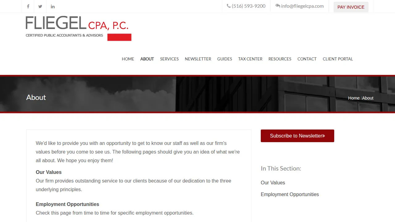 Leonard Fliegel CPA page