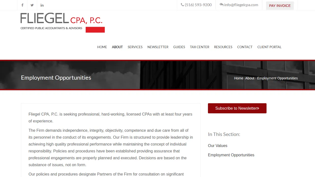 Leonard Fliegel CPA page