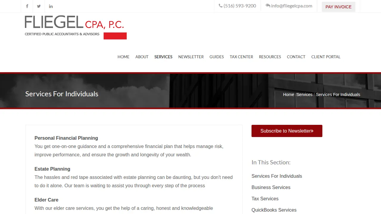 Leonard Fliegel CPA page