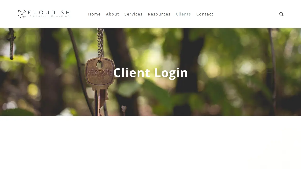Flourish Financial Planning page