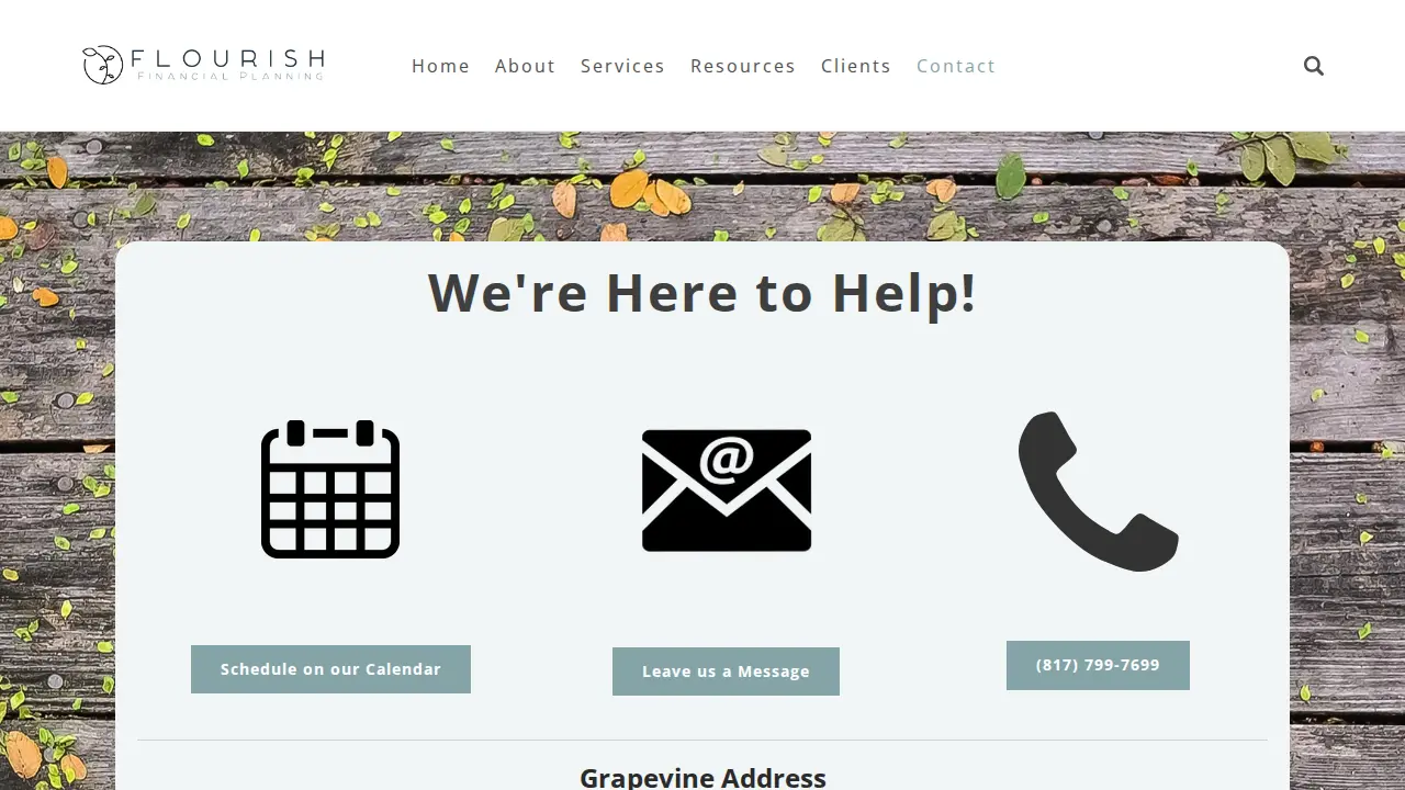 Flourish Financial Planning page