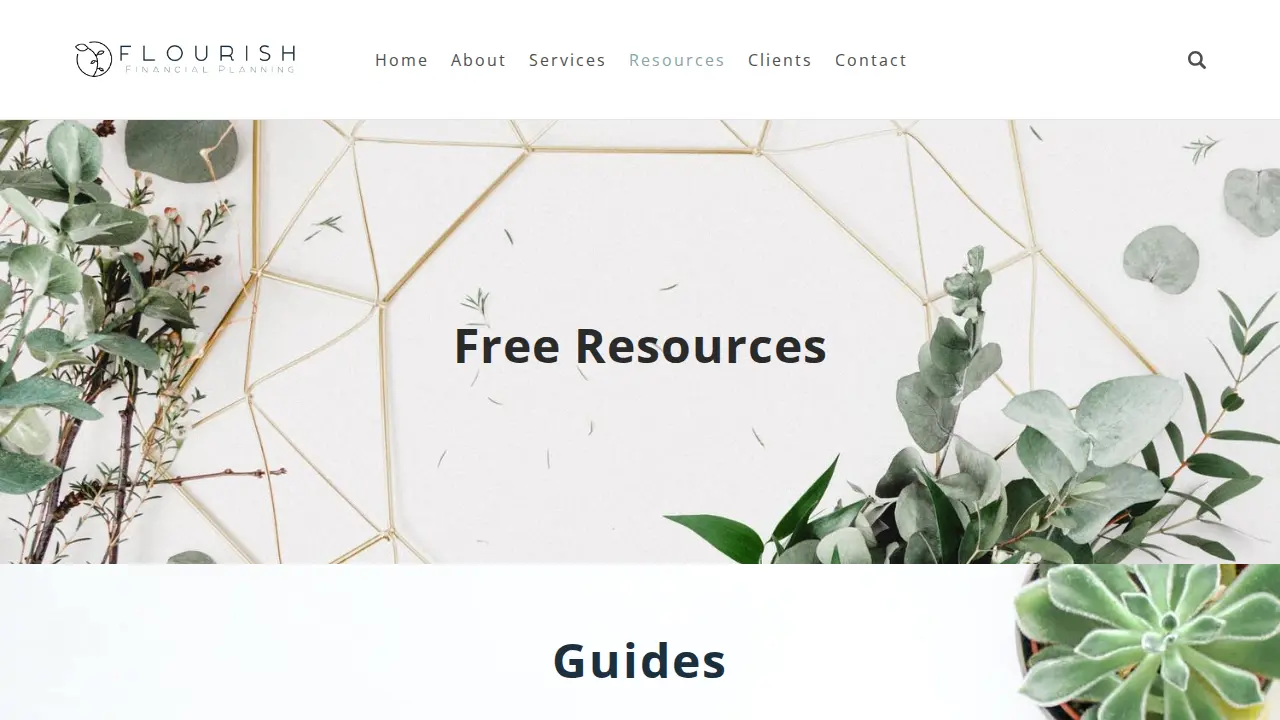 Flourish Financial Planning page