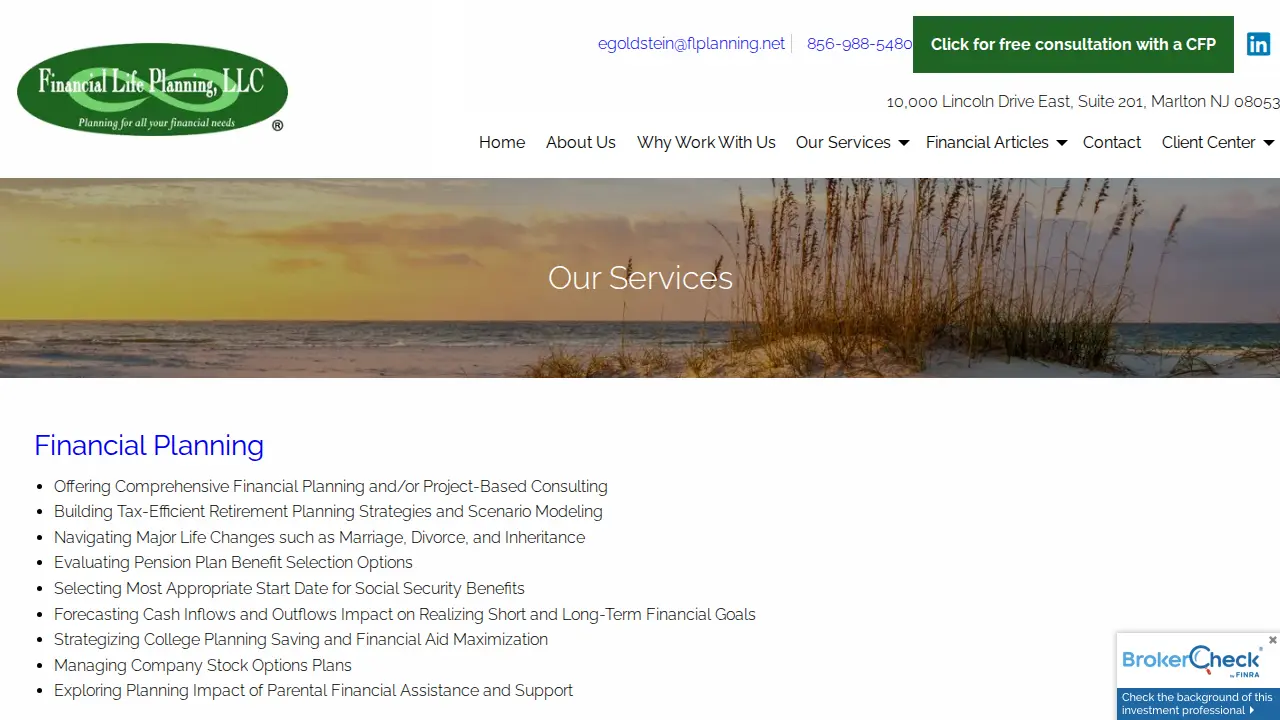 Financial Life Planning page