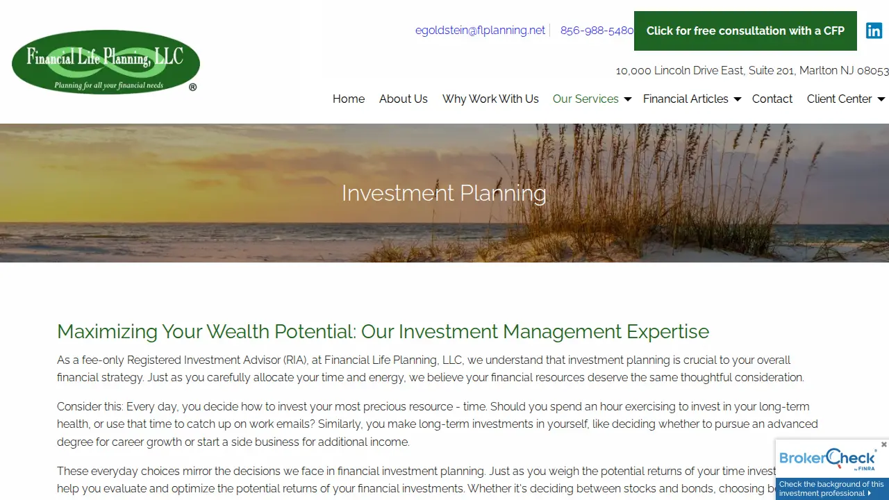 Financial Life Planning page
