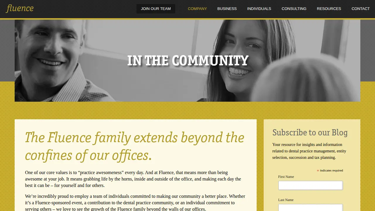 Fluence page