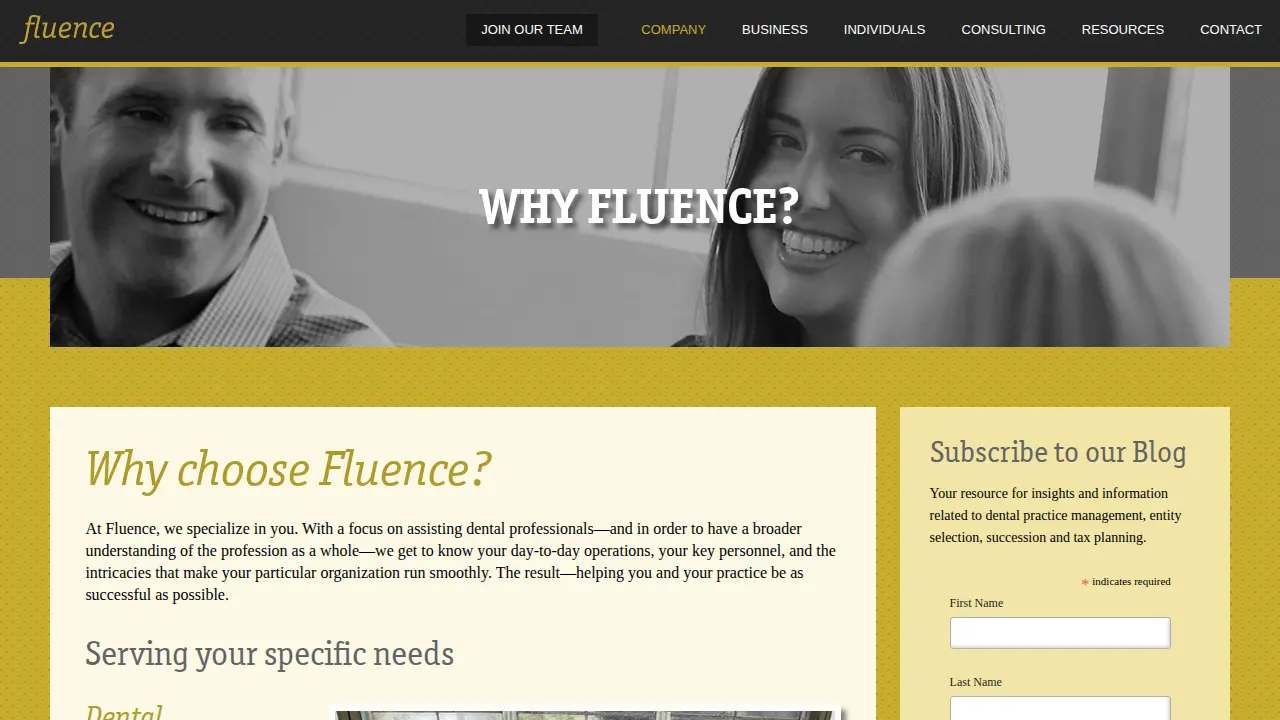 Fluence page