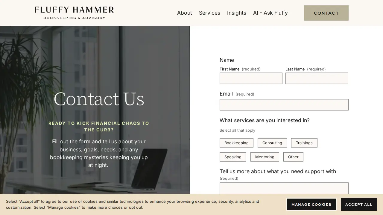 Fluffy Hammer Bookkeeping & Advisory page