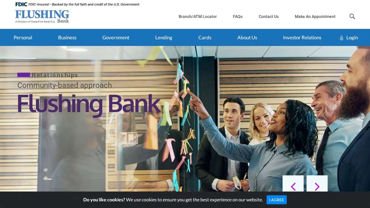 Flushing Bank page