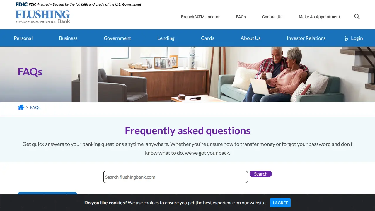 Flushing Bank page