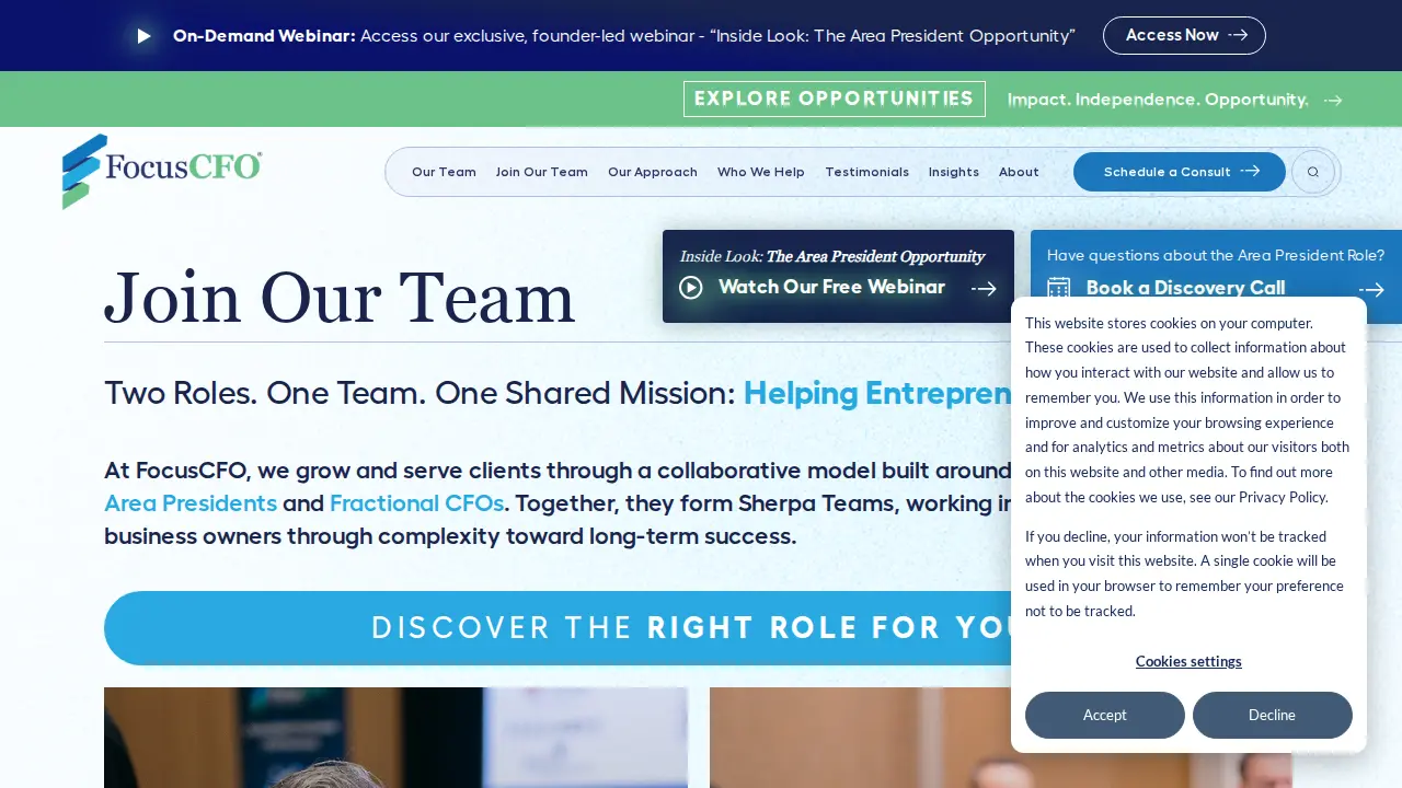 FocusCFO page