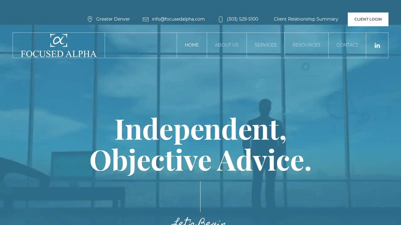 Focused Alpha website