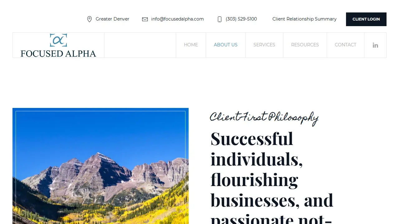Focused Alpha page