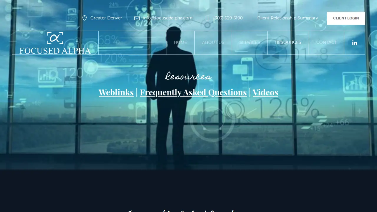 Focused Alpha page