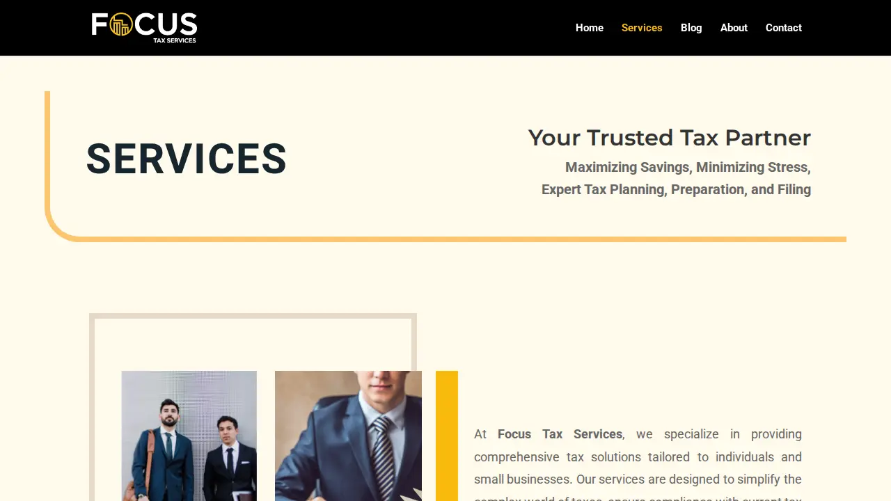 Focus Tax Services page