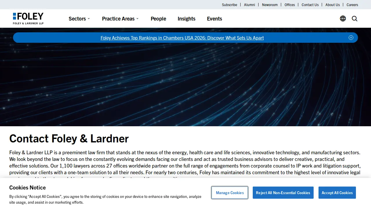 Foley & Lardner LLP page
