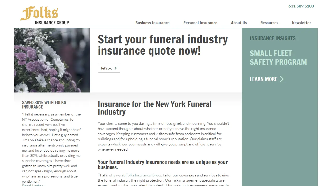 Folks Insurance Group page
