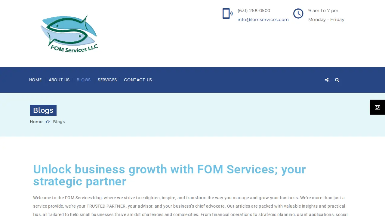 FOM Services LLC page