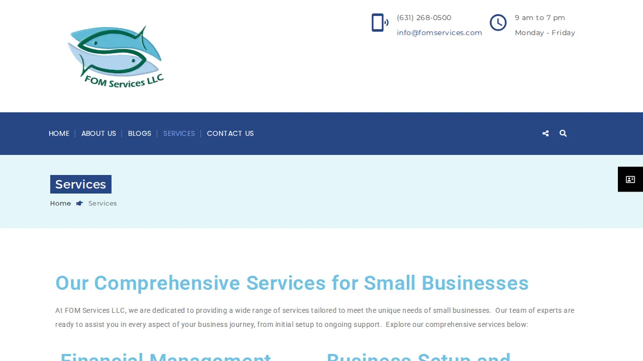 FOM Services LLC page