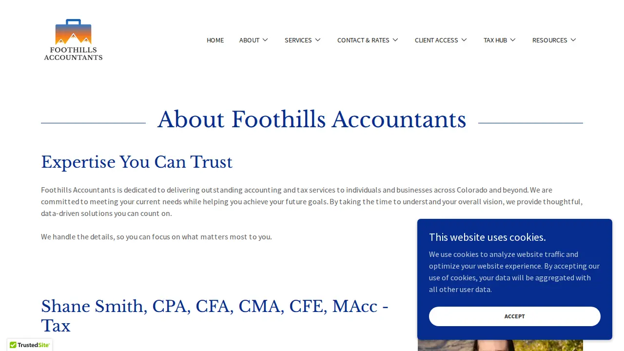 Foothills Accountants page