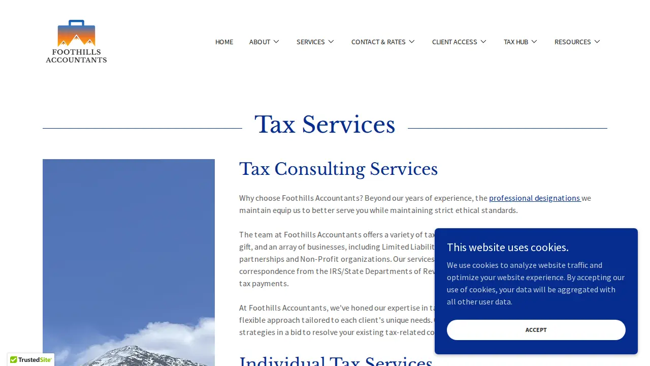 Foothills Accountants page