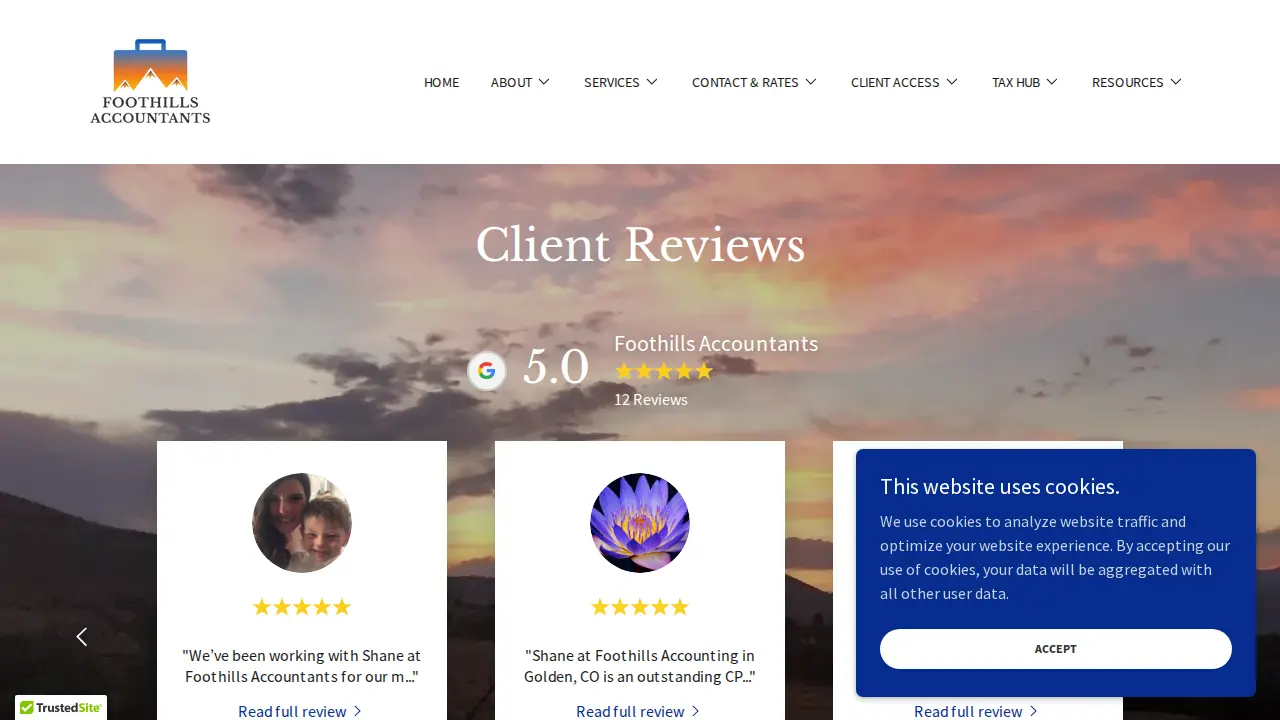 Foothills Accountants page