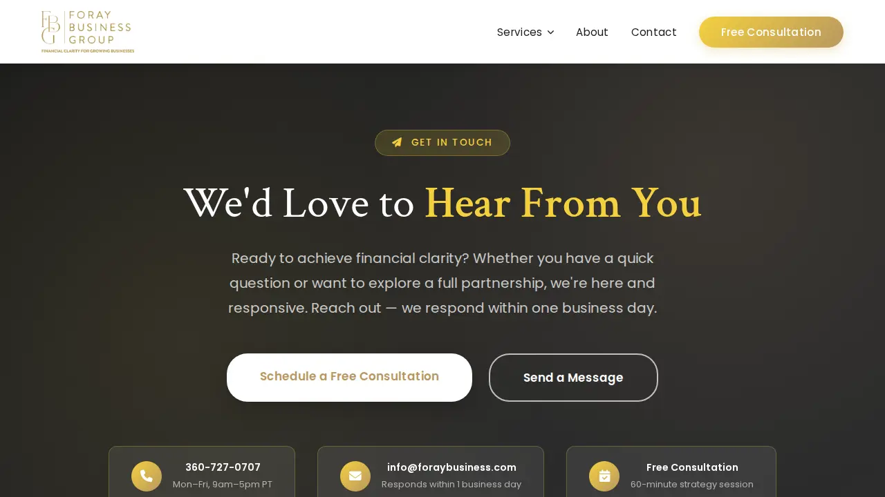 Foray Business Group page