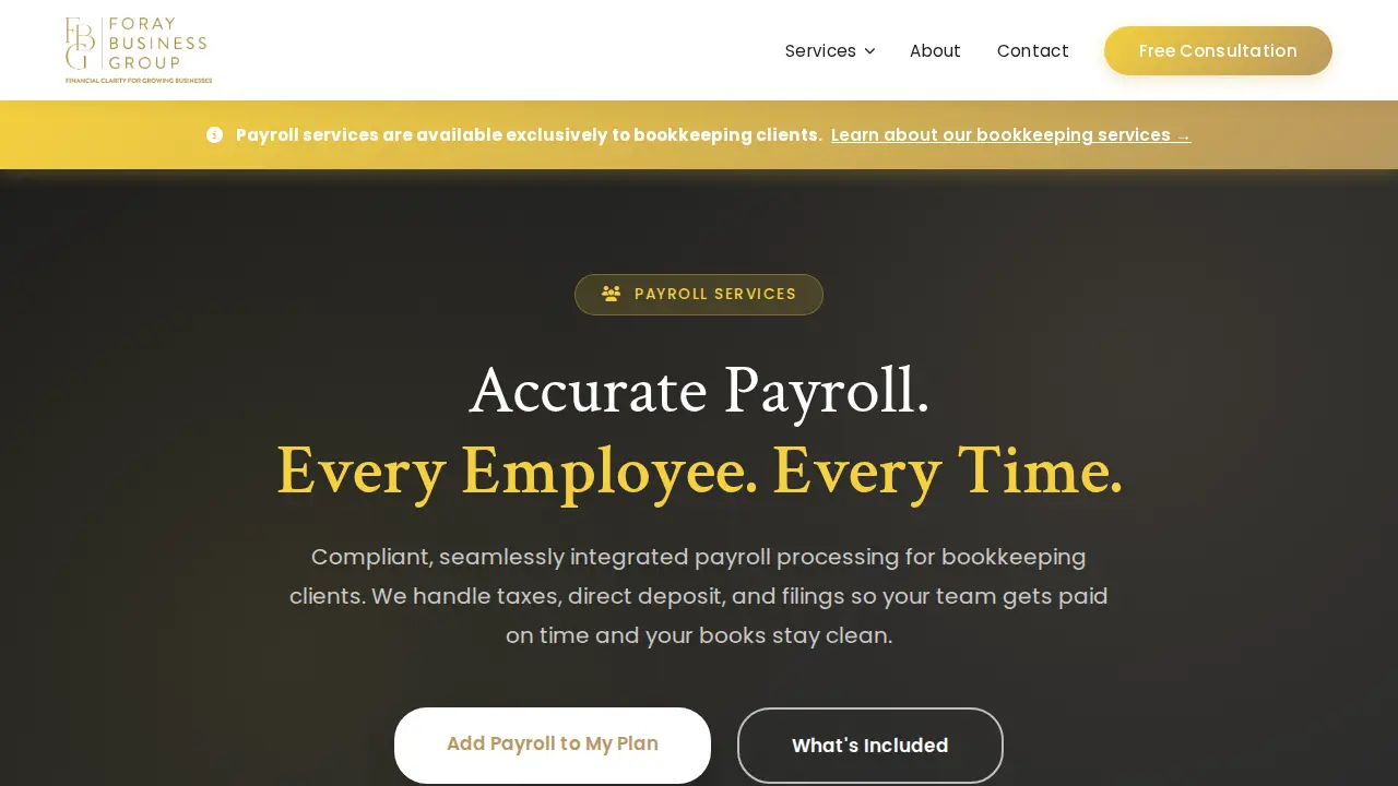 Foray Business Group page