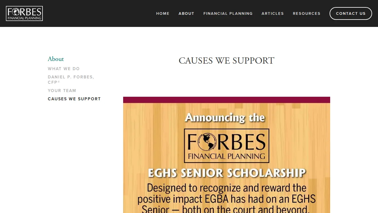 Forbes Financial Planning, Inc page