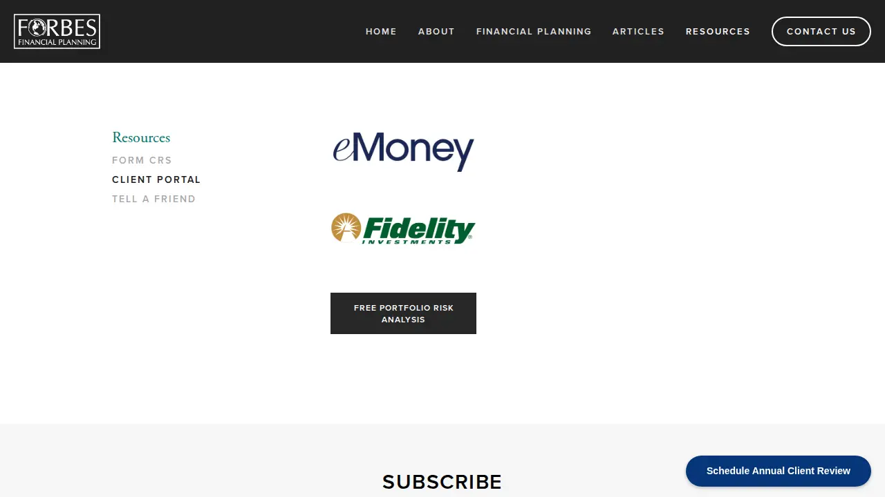 Forbes Financial Planning, Inc page