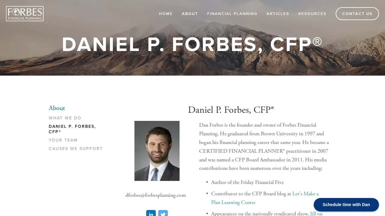 Forbes Financial Planning, Inc page