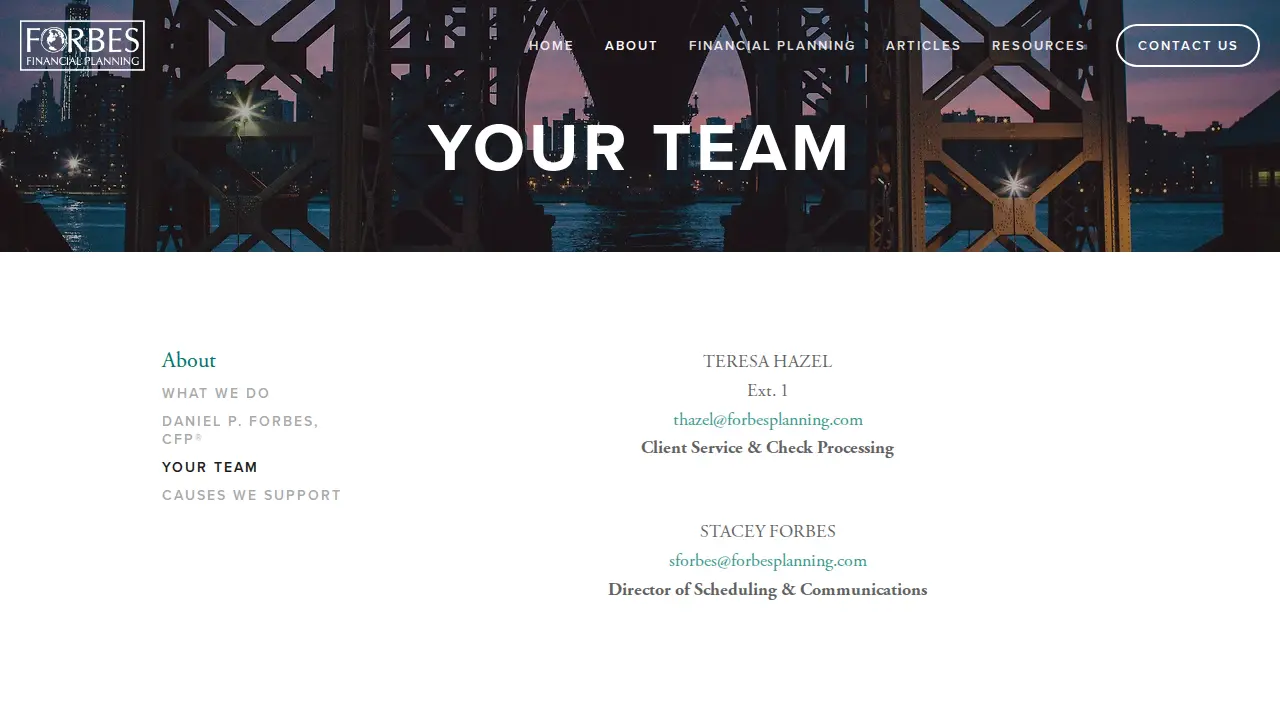 Forbes Financial Planning, Inc page
