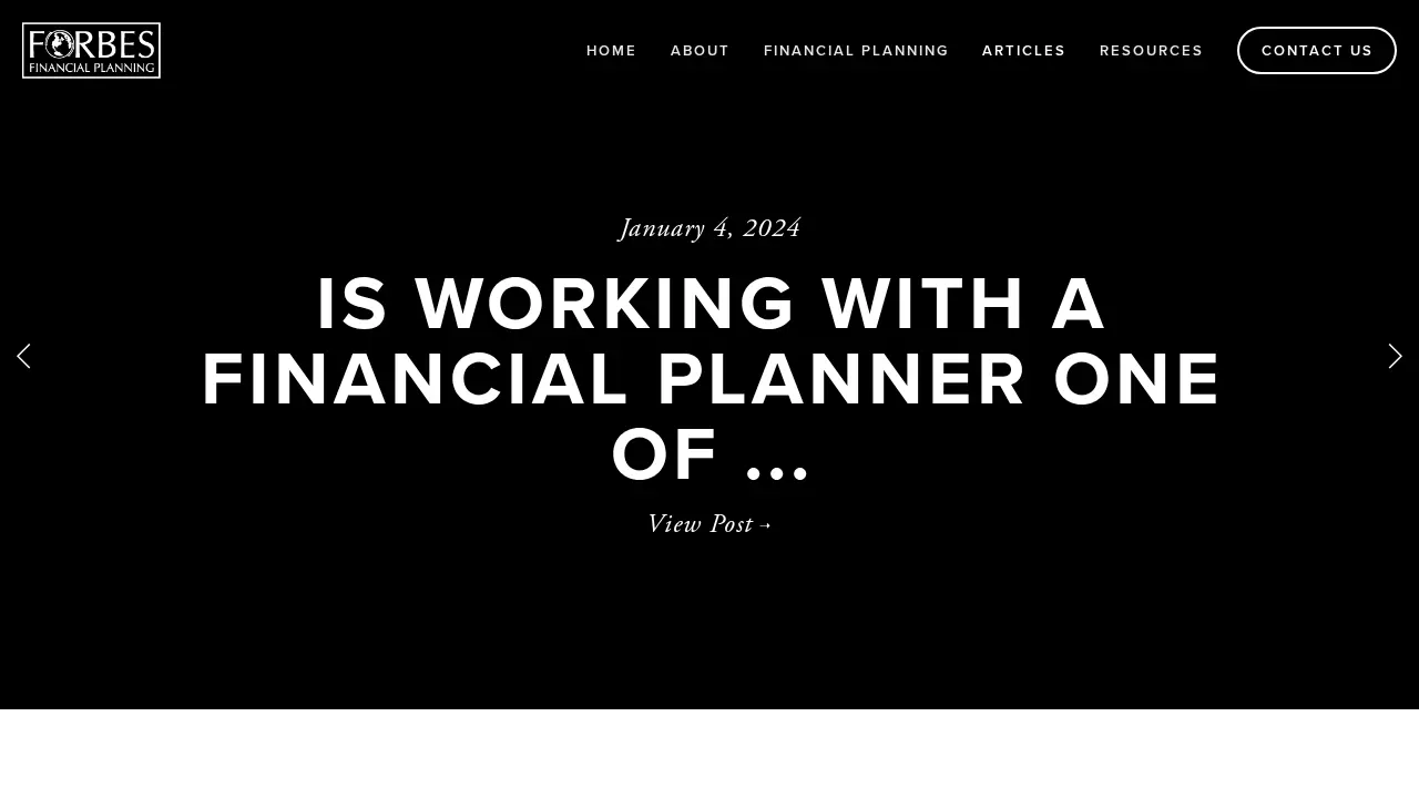 Forbes Financial Planning, Inc page
