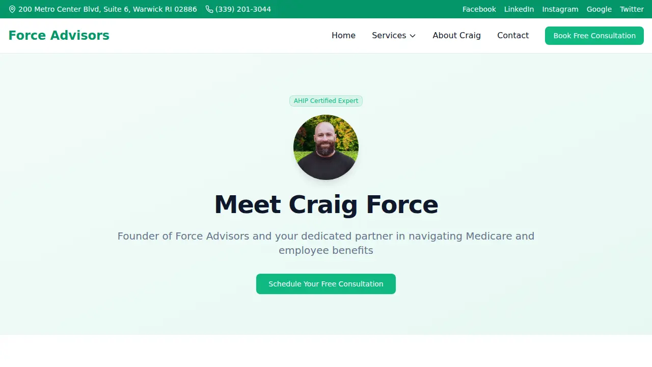 Force Advisors page