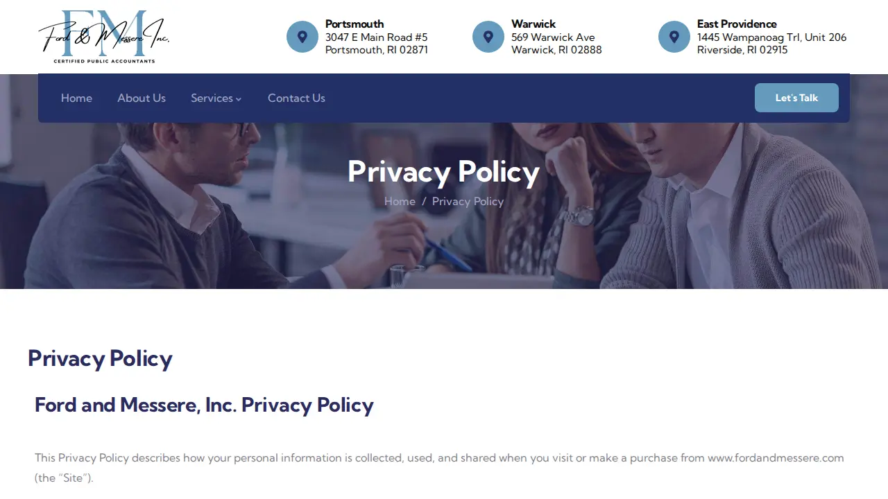 Ford & Messere, Inc. page