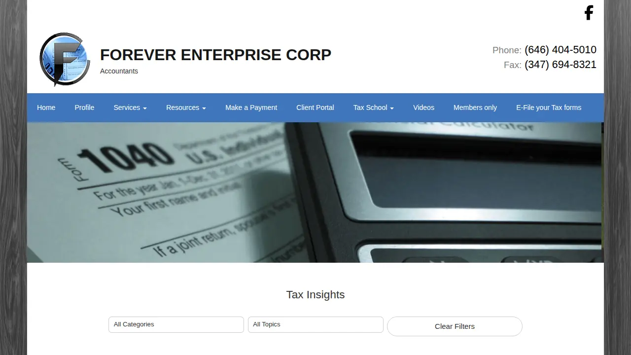 Forever Enterprise Corp page