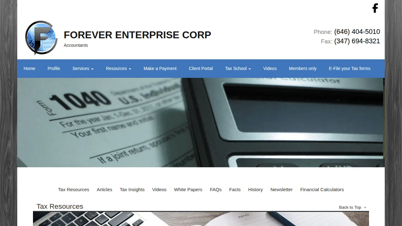 Forever Enterprise Corp page