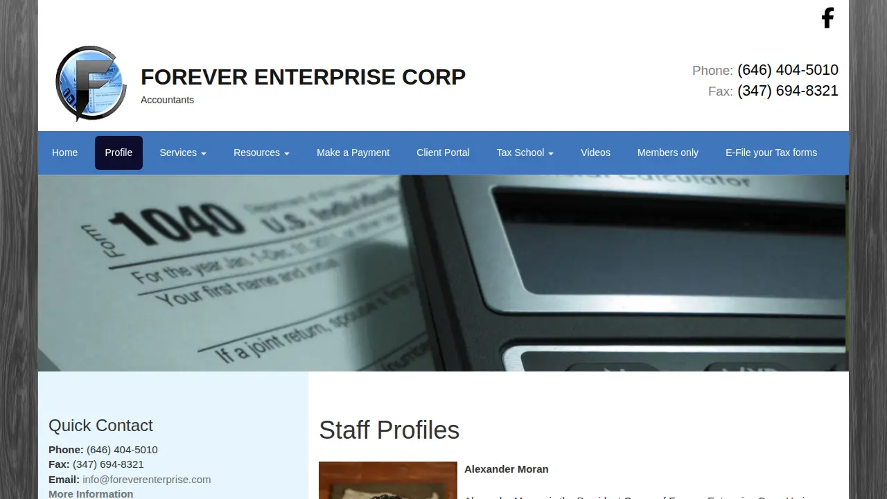 Forever Enterprise Corp page