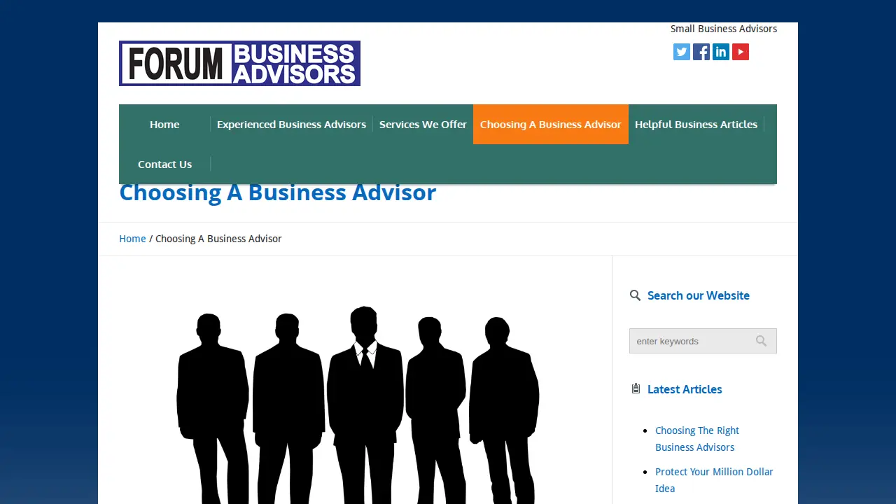 Forum Business Advisors DIV of Forum Publishing Co. page