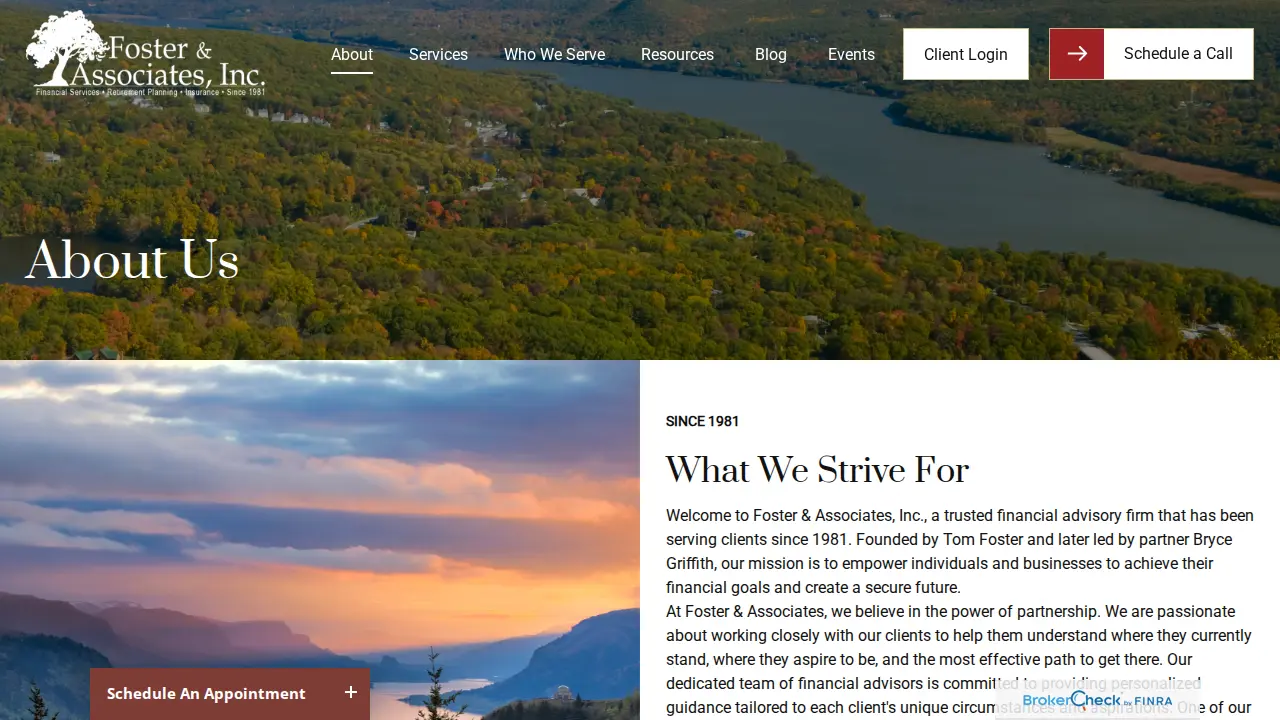 Foster & Associates Inc page