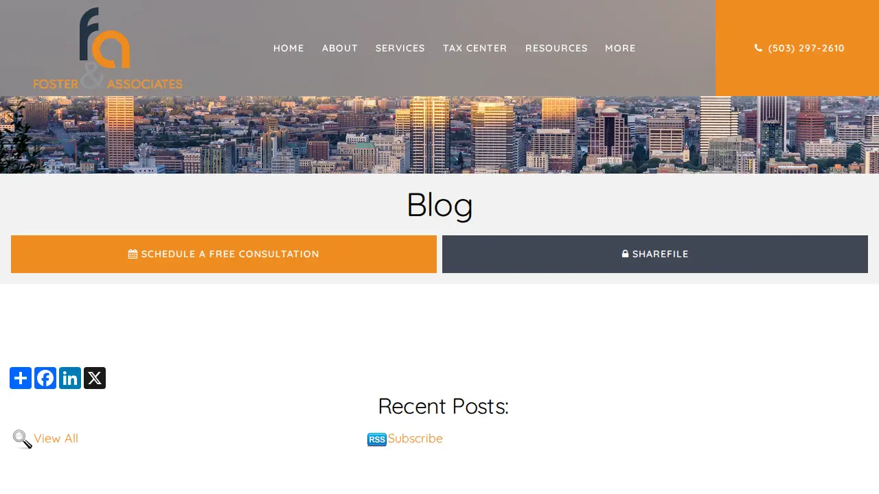 Foster and Associates, CPA, LLC page