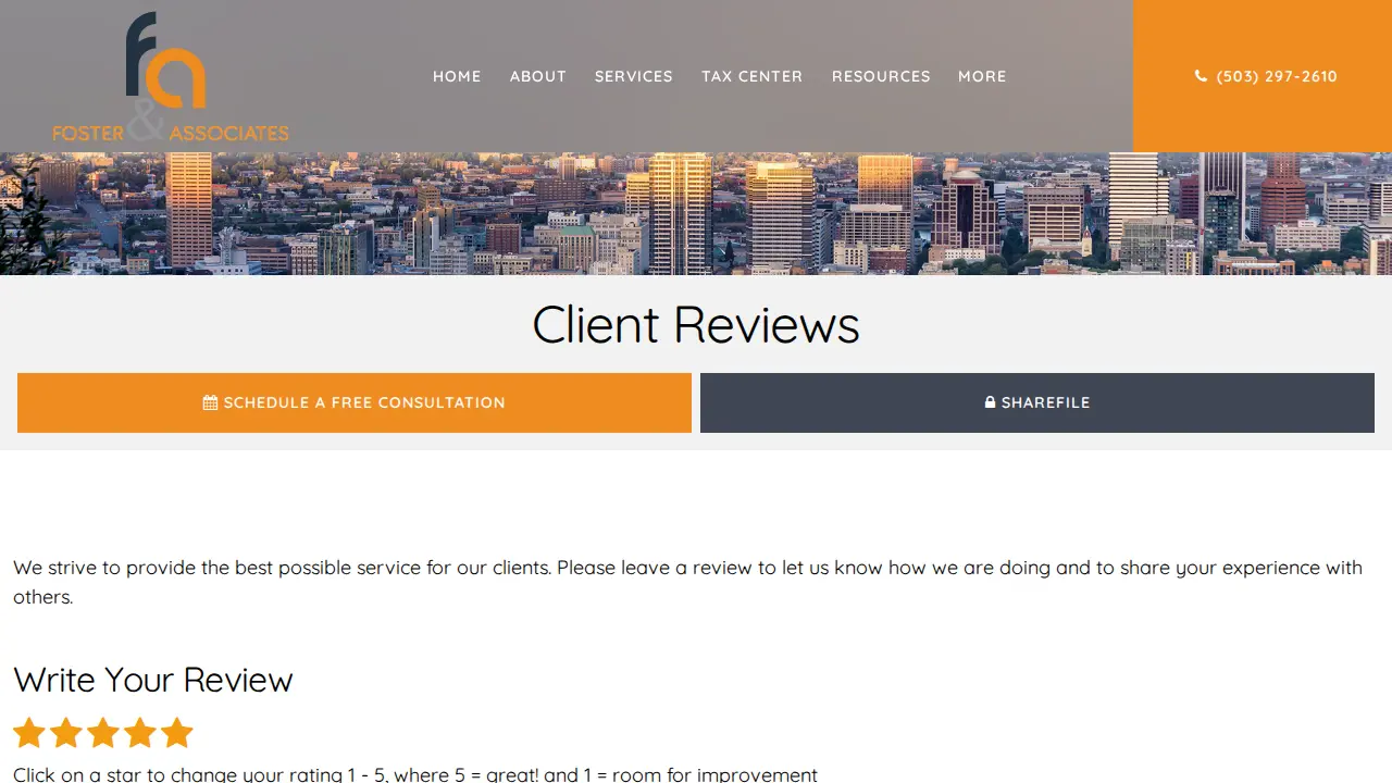 Foster and Associates, CPA, LLC page