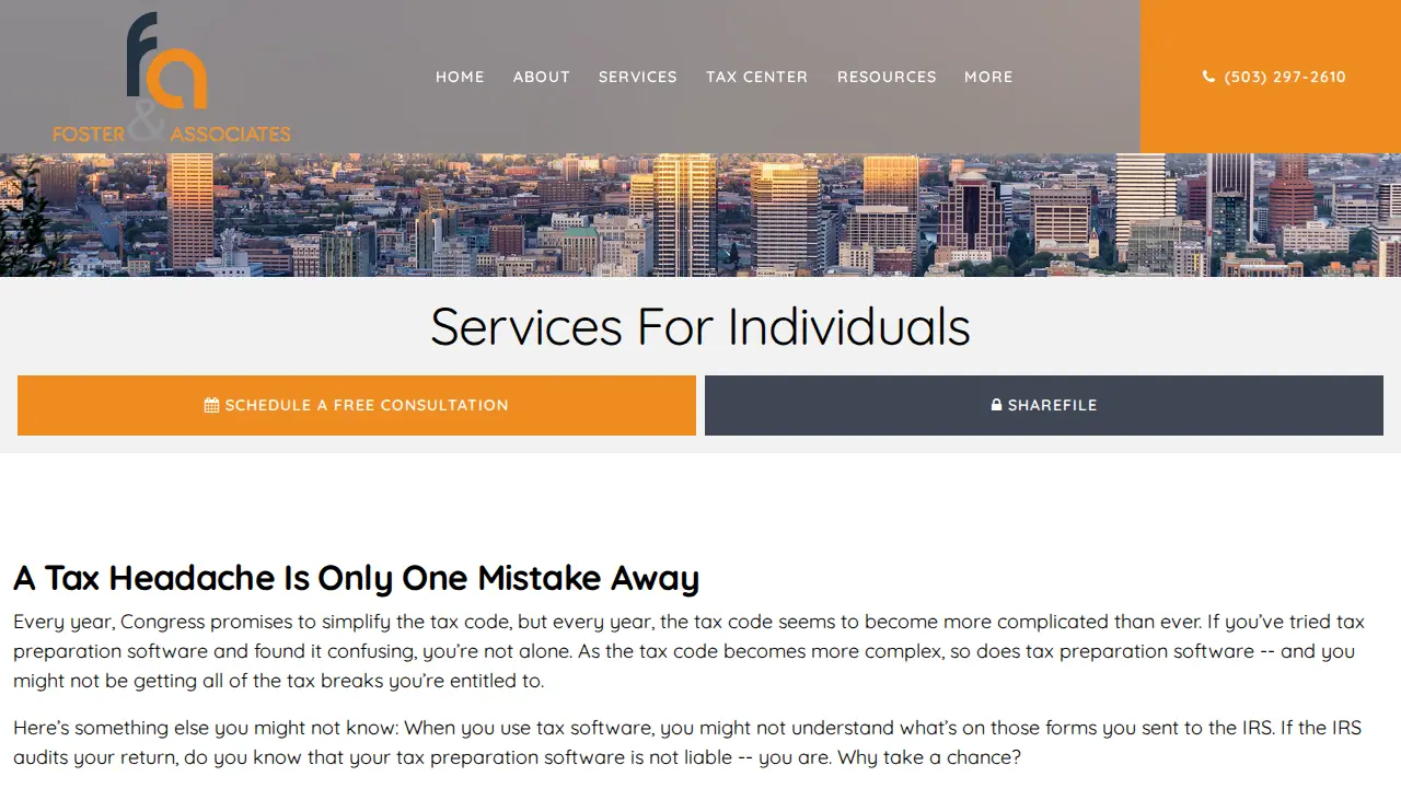 Foster and Associates, CPA, LLC page