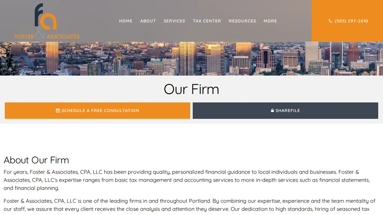 Foster and Associates, CPA, LLC page