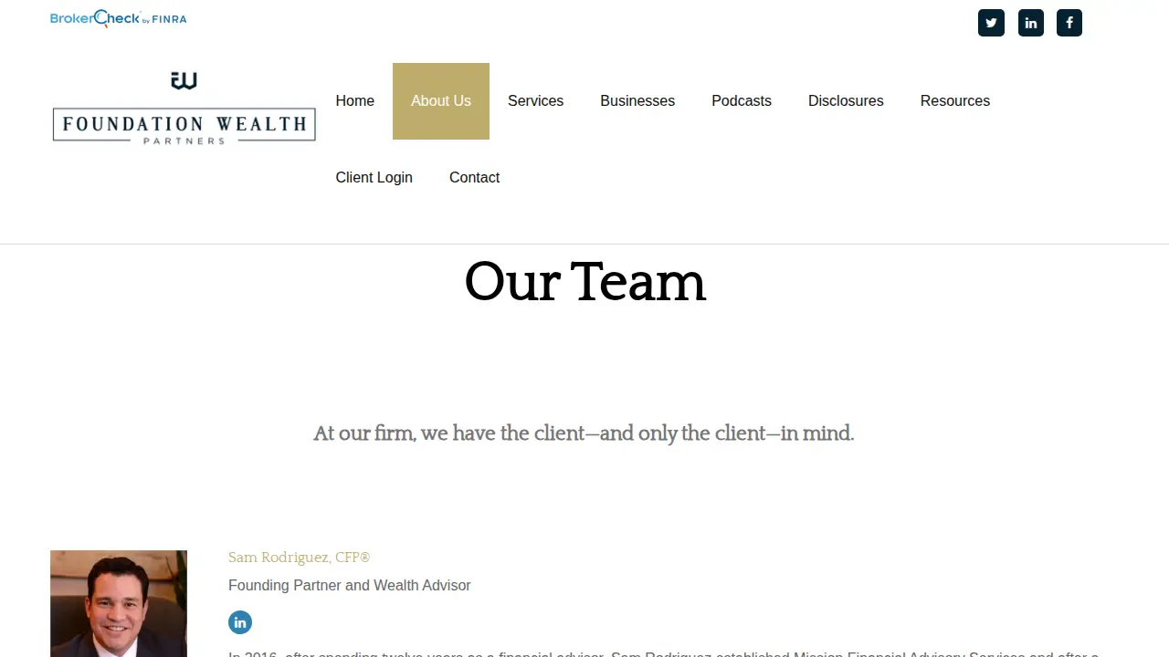 Foundation Wealth Partners page