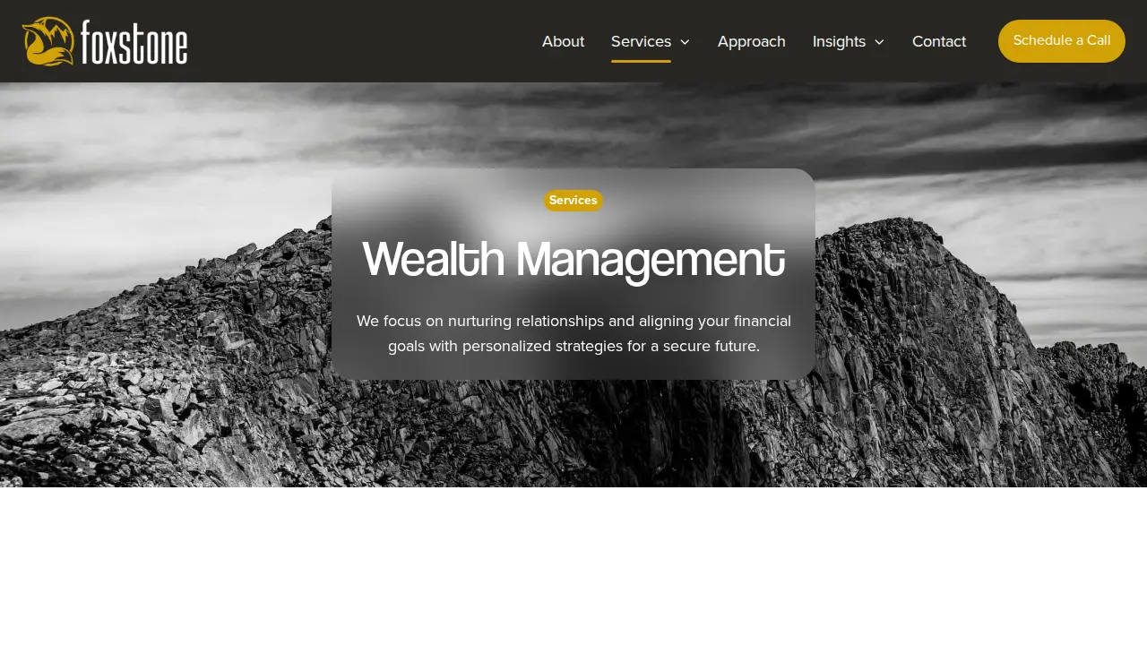 Foxstone Financial Planning page