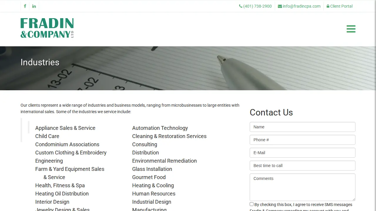 Fradin & Company Ltd, Inc. page