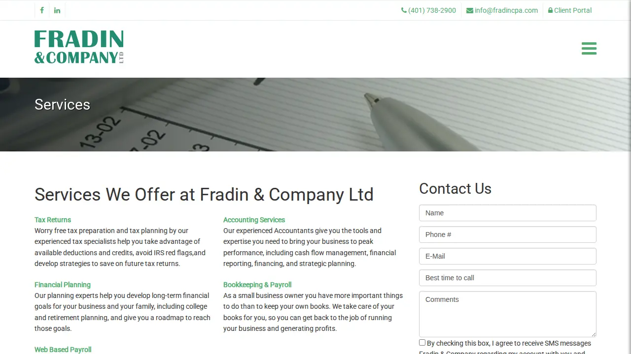 Fradin & Company Ltd, Inc. page